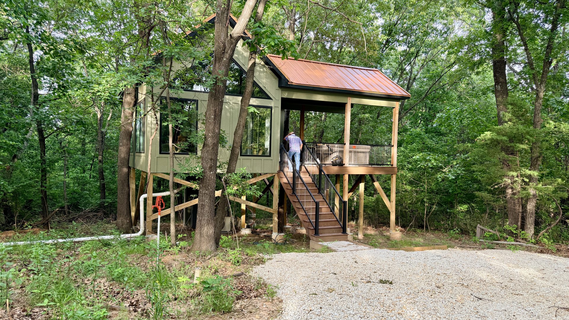 Treehouses set in 157 acres of woodland